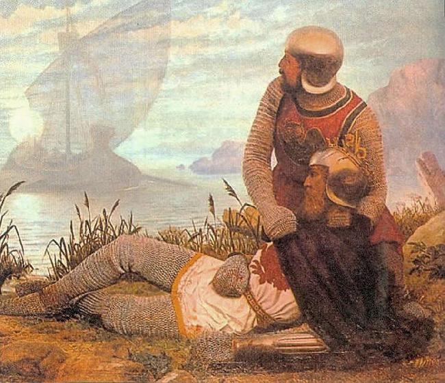 John Garrick The Death of King Arthur Spain oil painting art